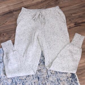 Stars Above - Speckled Knit Joggers - Oatmeal with Multi Flecks